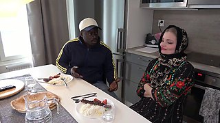 Hijabi Wife Fibi Euro Serves Husbands BBC Pal Doggy Style