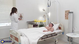 Young Guy Has Hot Hardcore Sex With Big Tits Milf Nurse Moon Flower Who Loves Big Dick Patients