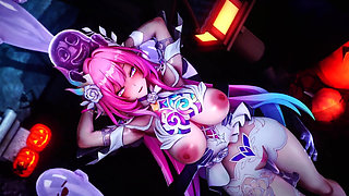 Honkai Star Rail - Cyrene Fucked and Creampied by a Halloween Ghost - 3D Hentai Animations