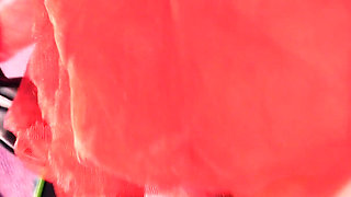 Fem dom strap-on teasing and pissing pee video - curvy blonde wanna play