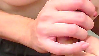 Petite College Girl Gets Messy Cumshot on Small Tits