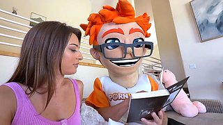 I creampied flexible brunette Sadie Schafer after she rode