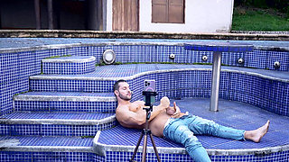 Sneaking Into Thick Latina's Pool