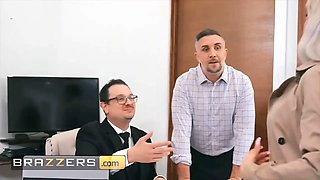 Uber-sexy blondie Nina Elle gets a throatful of cock - brazzers