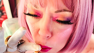 A Pretty Princess, Tina Snua , Chainsmokes 2 Cork Cigarettes - Dangling Snap Inhales Drifting Smoke