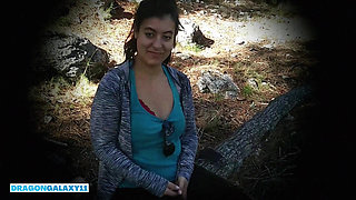 Hot sex in the mountains with a big ass brunette