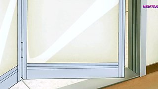 Naked anime beauty mounts BF in bath for deep messy grind
