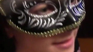 BDSM lesbian orgy with masks, toys & squirts