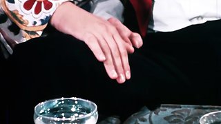 Euro amateur fingered and licked by nurse