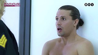 Rachael Cavalli Busts Suspect with Cumshot Blowjob