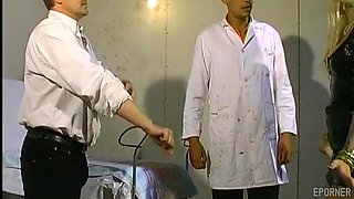 Doctor Delivers Hardcore Lingerie Blowjob to Blonde Nurse