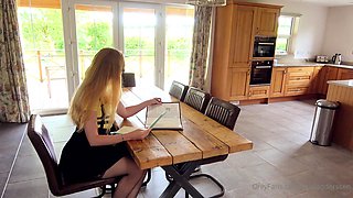 Amateur blonde teen rides cock and anal