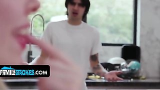 Wild Stepsisters Catch Stepbro Watching and Make Him Join Their Naughty Fun