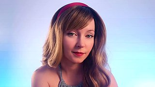 Foot fetish teen seductress poses and plays with herself