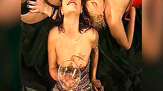 Cum-hungry Sluts in a Wild Bukkake Gangbang