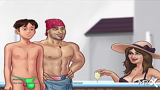 SummertimeSaga - Man Dancing near the Jacuzzi for a Beautiful Girl