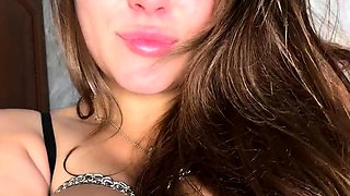 Teasing my boobs until they drip some milk