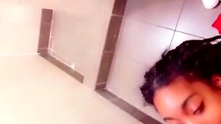 Truck Stop Blowjob - She Takes My Big Cock in the Bathroom