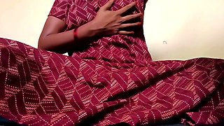 Ammu squeezes her breasts while wearing her nightie, turning up the heat 135