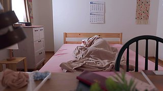 Japanese teen hikaru momose toys pussy solo