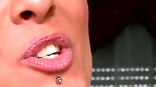 Dominant Mistress Commands Bald Slave Foot Worship