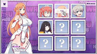 Waifu Hub [hentai Parody Game Pornplay ] Ep.1 Asuna Porn Couch Casting