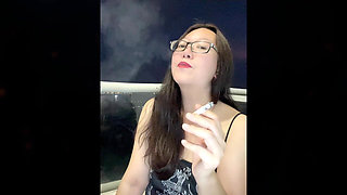Darkside Smoking Asian Biting, Extracting Filthy Cigarette Filter + Hurtful Nipple Ember Glow