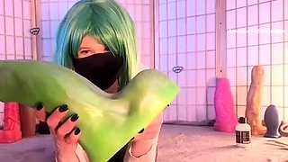 Busty AlexBreeCooper insatiable ass swallows Monster cock