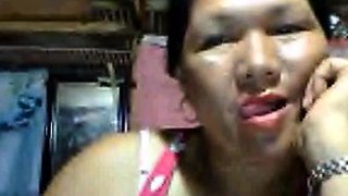 Filipina Elvie M. Flashes Tiny Asian Boobs on Webcam