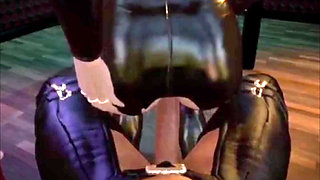 big boobed anime girl fucked in wrestling court.