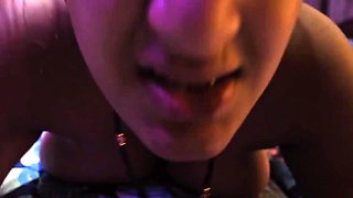 young babe sucking and licking old dick