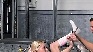 Pervy Stepdads Work Out Their Dicks by Stretching Their Hot Stepdaughters in the Gym