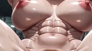 Muscular Woman Gym Bondage - Swollen Pussy Big Clit Extremely Horny