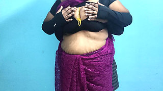 Tamil Manager Wife Birthday cheating with Company Staff, Desi Aunty romance sex, Mallu Aunty doggy style