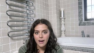 Chubby Brunette Big Boobs Dildo Masturbation
