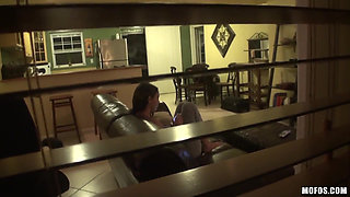 Pervs on Patrol - Big Tit Danni Cole Caught by Voyeur Justin Masturbating Leads to Doggystyle & Cumshot