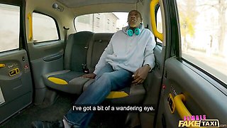 Blonde in the Samantha Joiner taxi sucks a fat BBC then takes it in the back seat