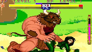 Ryona fighter, big ass, wooly