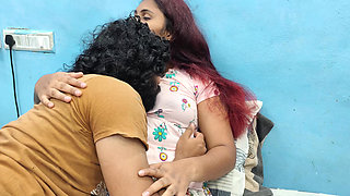 T Shirt and Skirt Hot Romantic Lip Lock in Bedroom Romance