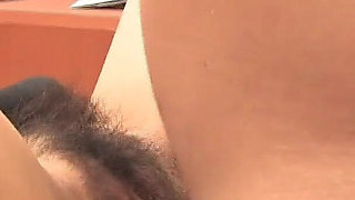 Horny Asian with Hairy Pussy Gets Licked and Fucked Hard