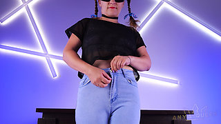 78- I'll Tease You with My Ass in Jeans and Even Take Them off! Do You Like My Ass?*4k 60fps