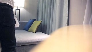Mr. Huangs hard sex tonight The beautiful lady has passionate sex on the sofa 01: Blowjob, Big Tits  Handjob Porn