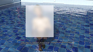 My Dorm 253: Daphne-scarlett Nude Pool Swim & Debbie-mark Talk