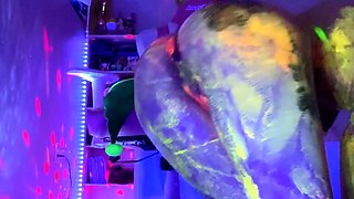 Amateur blondie solo anal masturbation