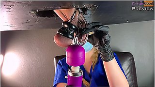 Nurse Milks Chastity Slaves Big Cum Load With Vibe Wand