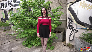 German Scout - German Cougar Ariel Rossi with Big Ass Pick up for First Casting Fuck