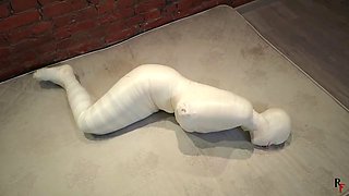 Girl Gags Hard in Bondage BDSM Gagging Frenzy