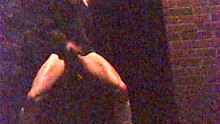 Jerking off on the street while fucking myself with a dildo