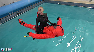Human Life Raft - Inflated Suit Slave Pool Domination