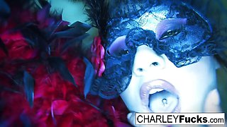 Charley wears some sexy lingerie and stockings